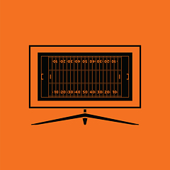 Image showing American football tv icon