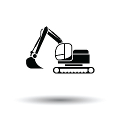 Image showing Icon of construction excavator