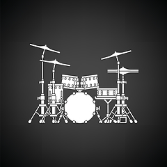 Image showing Drum set icon