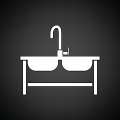 Image showing Double sink icon