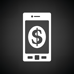 Image showing Smartphone with dollar sign icon