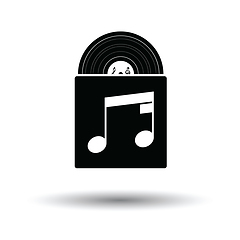 Image showing Vinyl record in envelope icon