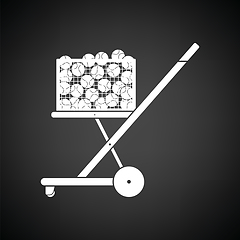 Image showing Tennis cart ball icon