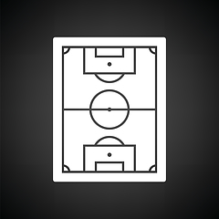Image showing Icon of aerial view soccer field