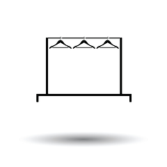 Image showing Clothing rail with hangers icon