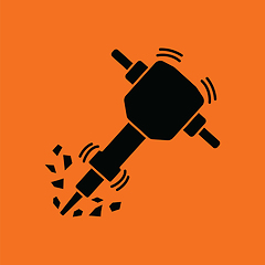 Image showing Icon of Construction jackhammer