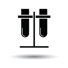 Image showing Lab flasks attached to stand icon