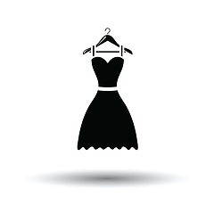 Image showing Elegant dress on shoulders icon