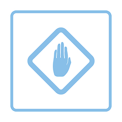 Image showing Icon of Warning hand