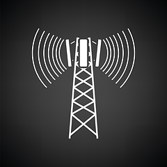 Image showing Cellular broadcasting antenna icon