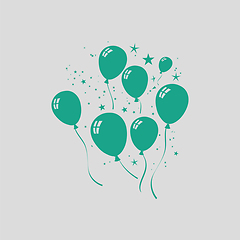 Image showing Party balloons and stars icon