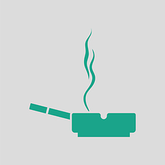 Image showing Cigarette in an ashtray icon