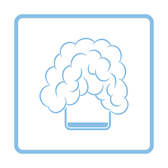 Image showing Icon of chemistry reaction in glass