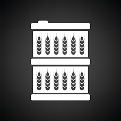 Image showing Barrel wheat symbols icon