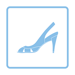 Image showing Woman heeled sandal icon