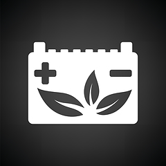 Image showing Car battery leaf icon