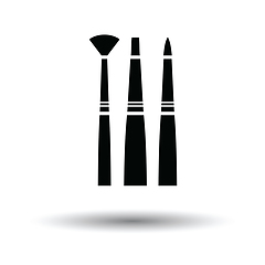 Image showing Paint brushes set icon