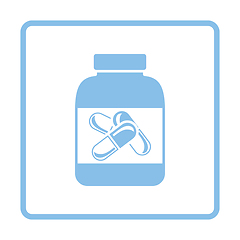 Image showing Fitness pills in container icon