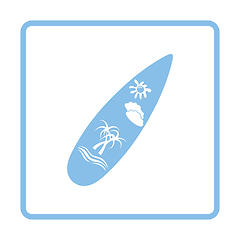 Image showing Surfboard icon