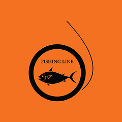 Image showing Icon of fishing line