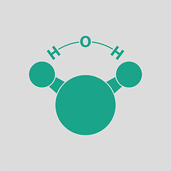 Image showing Icon of chemical molecule water