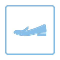 Image showing Woman low heel shoe icon