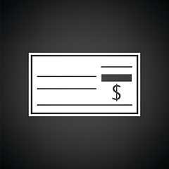 Image showing Bank check icon