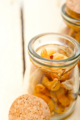 Image showing cashew nuts on a glass jar