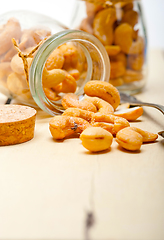 Image showing cashew nuts on a glass jar