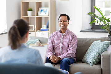 Image showing man and psychologist at psychotherapy session