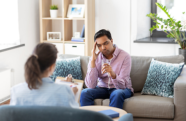 Image showing man and psychologist at psychotherapy session