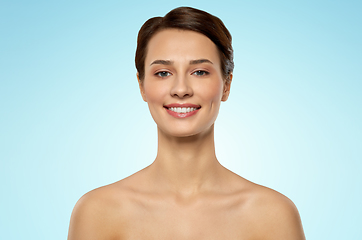 Image showing beautiful young woman with bare shoulder