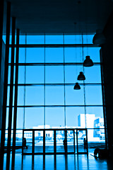 Image showing Silhouette at office building