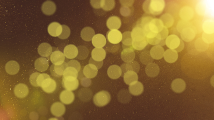 Image showing Multicolored defocused bokeh lights background - horizontal wallpaper, poster