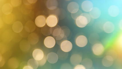 Image showing Multicolored defocused bokeh lights background - horizontal wallpaper, poster