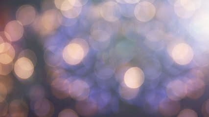 Image showing Multicolored defocused bokeh lights background - horizontal wallpaper, poster