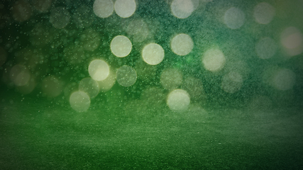 Image showing Multicolored defocused bokeh lights background - horizontal wallpaper, poster