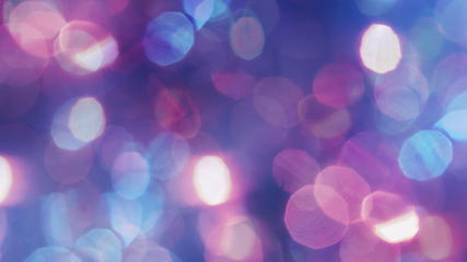 Image showing Multicolored defocused bokeh lights background - horizontal wallpaper, poster