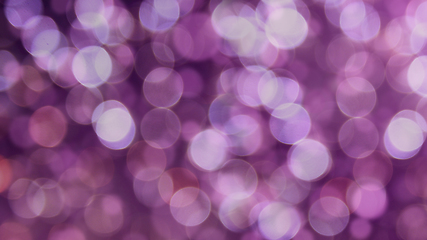 Image showing Multicolored defocused bokeh lights background - horizontal wallpaper, poster