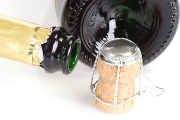 Image showing Empty Champagne Bottles