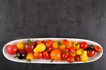 Image showing Colorful tomatoes.