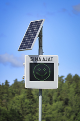 Image showing Solar Energy Powered Speed Monitoring Device