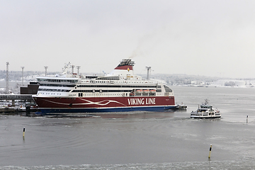 Image showing Viking XPRS Fast Ferry Docked in Helsinki, Finland