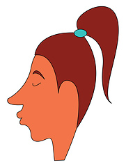 Image showing A profile of a women vector or color illustration