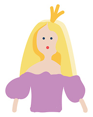 Image showing Princess illustration vector on white background 