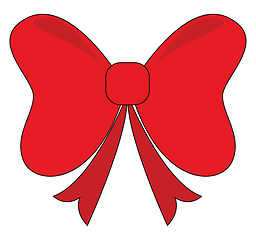 Image showing Big bow vector or color illustration