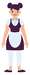 Image showing House keeper chacater simple vector illustration on a white back