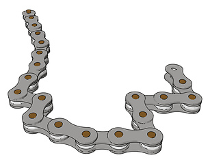 Image showing A bicycle chain vector or color illustration