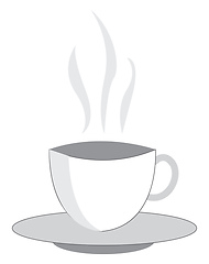 Image showing A white cup of hot beverage vector or color illustration