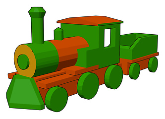 Image showing Attractive toy rail cartoon vector or color illustration